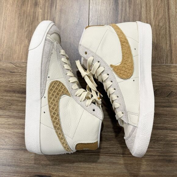 Nike Blazer \'77 Vintage Mid Tan Coconut Waffle Wheat Men Casual Sneakers Size 8 main image 4